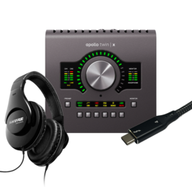 Apollo Twin X QUAD com Fone Shure SRH240A e Cabo Thunderbolt 4