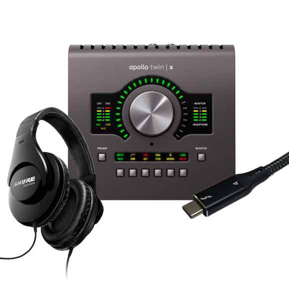 Apollo Twin X QUAD com Fone Shure SRH240A e Cabo Thunderbolt 4