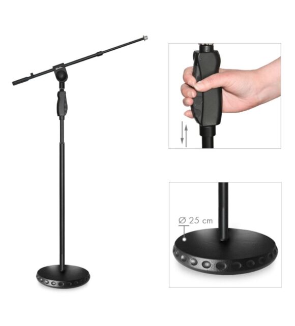 Pedestal de microfone PM-40/J com braço telescópico GUIL