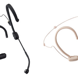 Microfone de orelha omnidirecional, ultraleve, com conector mini XLR de 4 pinos - CM-808UL (beige)